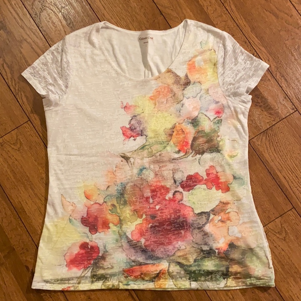 ColdWater Creek Flowered Tee Shirt